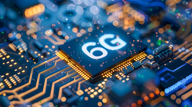 6g Chip on Circuit Board The New Frontier in Mobile Tech - Powered by Adobe