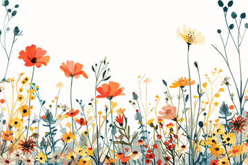 Whispering Petals: Meadow Flowers Vector