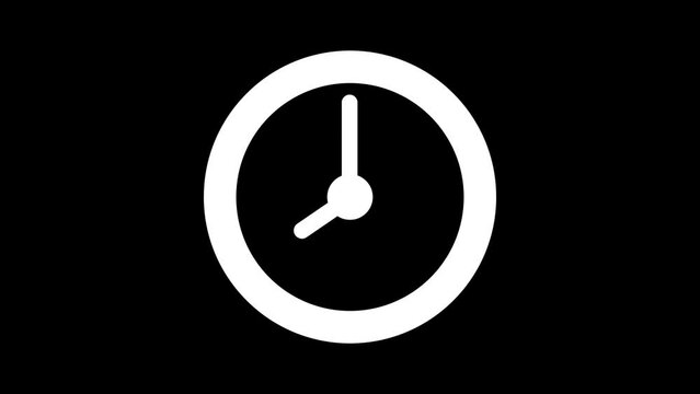 clock icon animation, ticking time clock