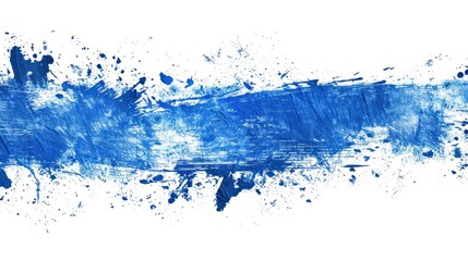 Obraz premium blue color mascara, hand painted blue color brush strokes, blue color brush strokes on white background,