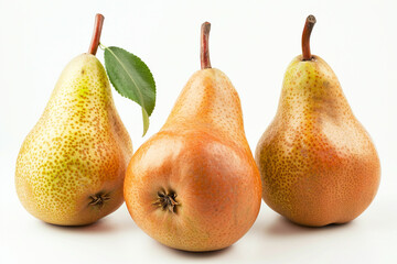 pears isolated on white backgroundisolated on solid white background.