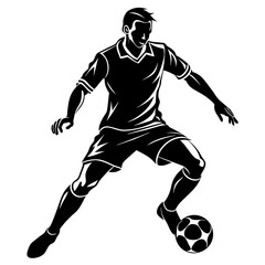 Football Silhouette Vector art illustration