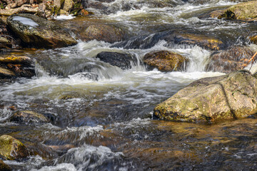 Fototapeta na wymiar the cascading water of trap falls brook