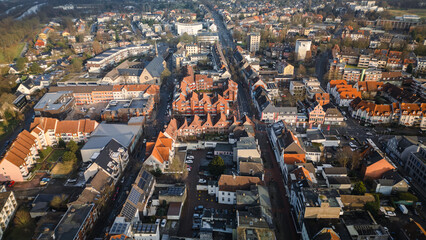 A city in Germany, from a bird's eye view.