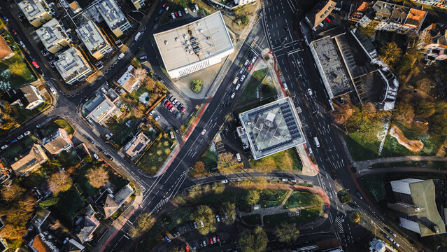 A city in Germany, from a bird's eye view.