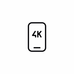Smartphone 4K Ultra High Definition Quality Screen icon
