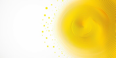 Yellow thin barely noticeable circle background pattern isolated on white background
