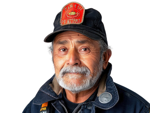 Senior Latino Male Firefighter