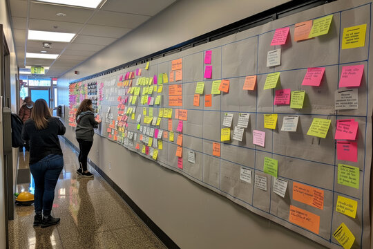 Organized Sticky Note Board