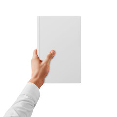 Book in Man's Hand Mockup