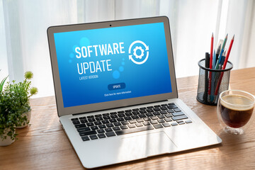Software update on computer for modish version of device software upgrade