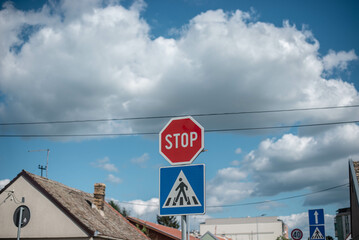 stop sign on the road