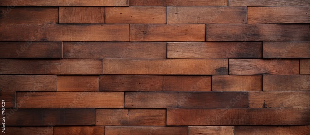 Aufkleber close-up view of a wooden wall featuring multiple timber planks creating a textured surface