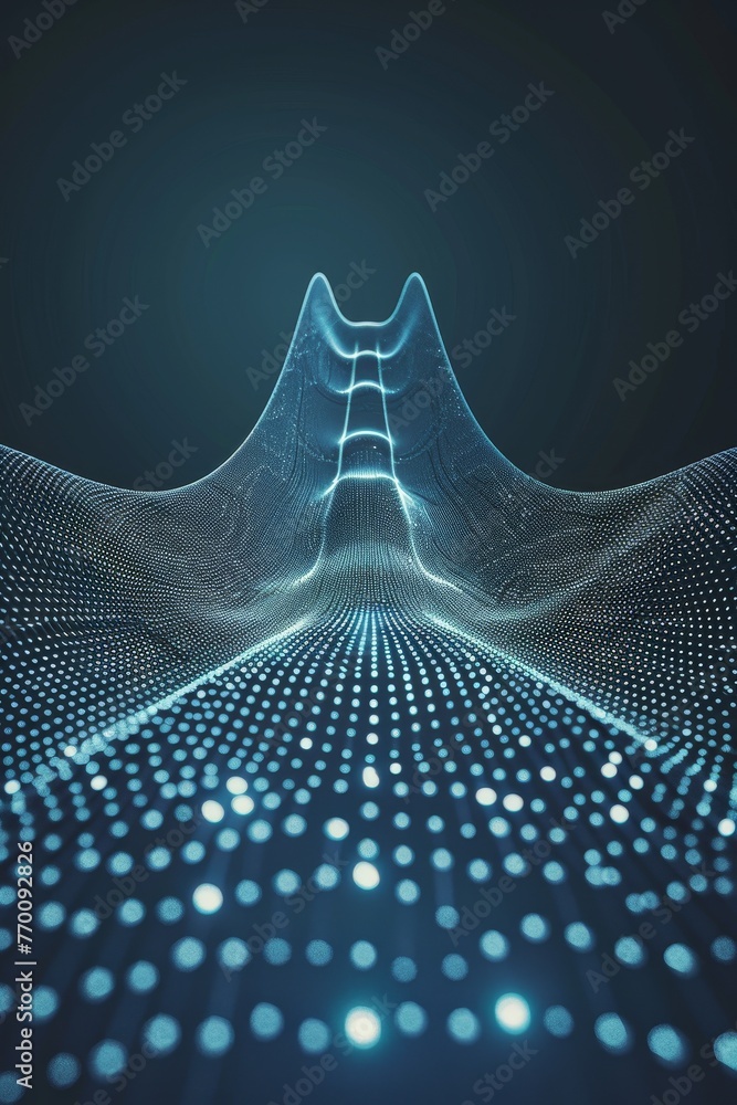 Aufkleber interconnecting streams network line symbolizing information technology advancements