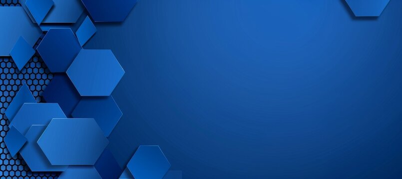 Blue 3d gradient shapes on abstract background for website and print design inspiration