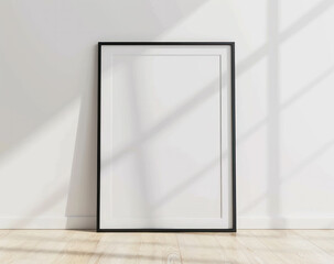 Empty Picture Frame on Wooden Floor