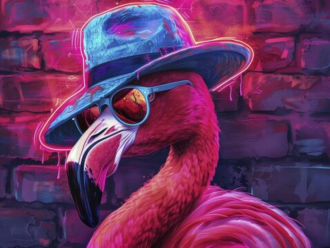 An electrifying fusion of jazz and neon vibes, perfect for jazzing up your festival gear and party decorations!