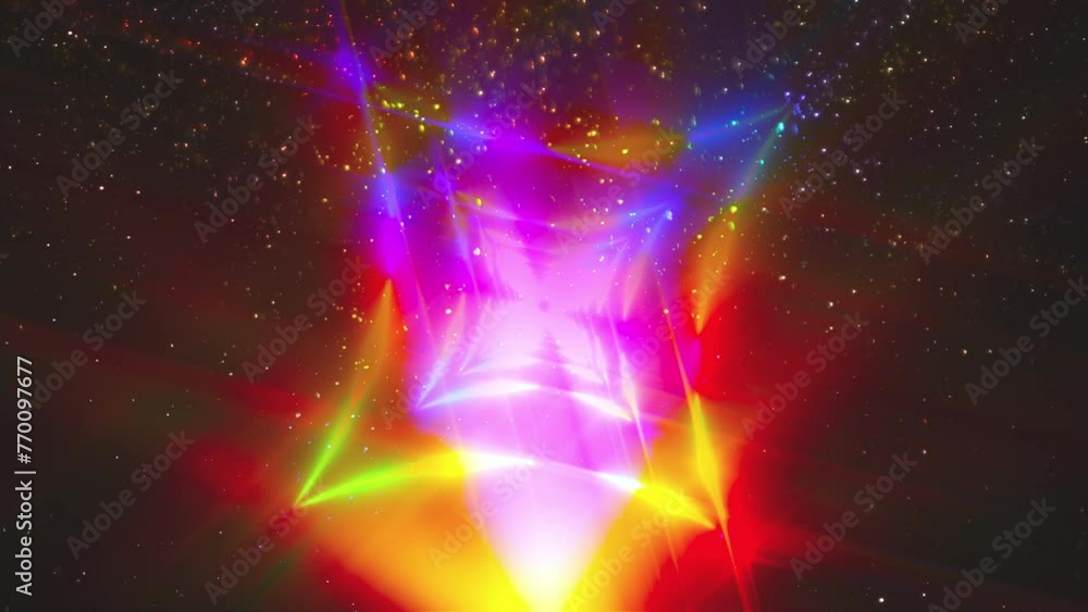 Poster abstract bright with lights and particles. computer generated 3d render