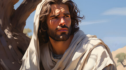 Jesus Christ savior of humanity
 - obrazy, fototapety, plakaty