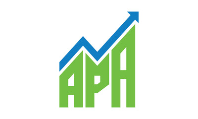 APA financial logo design vector template.	 - obrazy, fototapety, plakaty