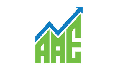 AAE financial logo design vector template.	