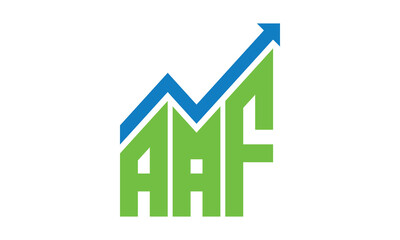 AAF financial logo design vector template.	