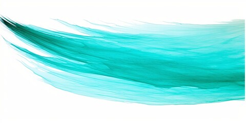Fototapeta na wymiar Turquoise thin barely noticeable paint brush lines background pattern isolated on white background