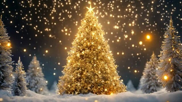 christmas tree in the city