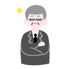 自信満々のシニア会社員