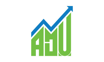 ADU financial logo design vector template.	