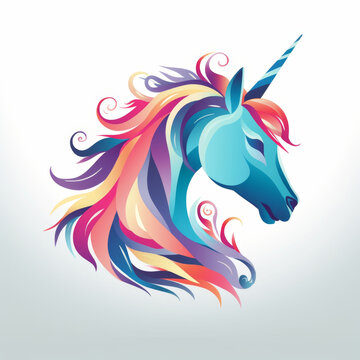 logo for the chanell of the English language, unicorn logo