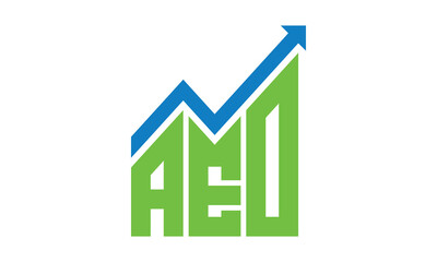 AEO financial logo design vector template.	