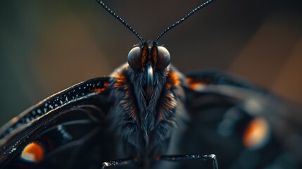 Close-up of a Montezuma cattle heart butterfly