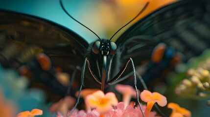 Close-up of a Montezuma cattle heart butterfly - obrazy, fototapety, plakaty