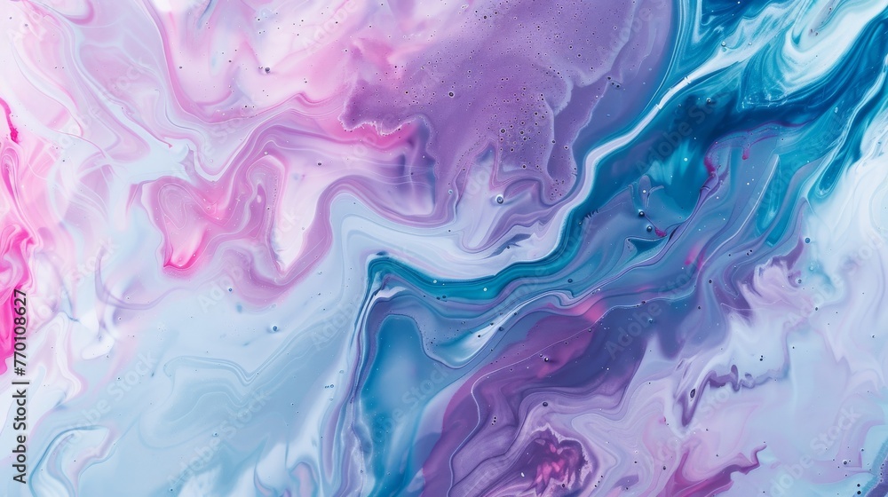 Poster A delightful fusion of soft hues swirls together in a dreamlike abstract pattern