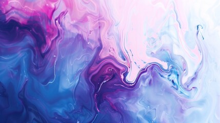 A gentle yet striking swirling abstract in pink and blue, showcasing the elegance and fluidity of...