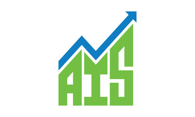 AIS financial logo design vector template.	