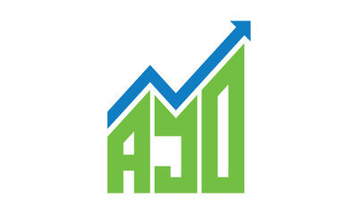 AJO financial logo design vector template.	