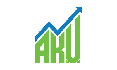 AKU financial logo design vector template.	