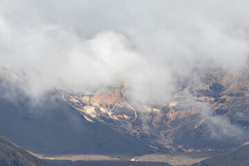 snow covered mountains