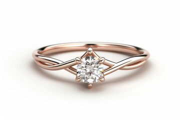 Rose Gold Engagement Ring With Diamond