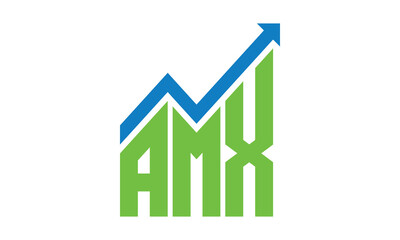 AMX financial logo design vector template.	