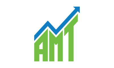 AMT financial logo design vector template.	