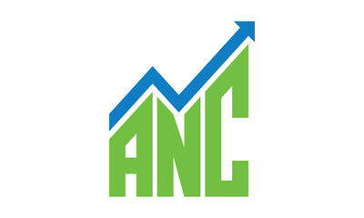 ANC financial logo design vector template.	