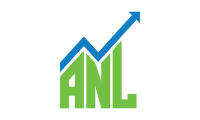ANL financial logo design vector template.	