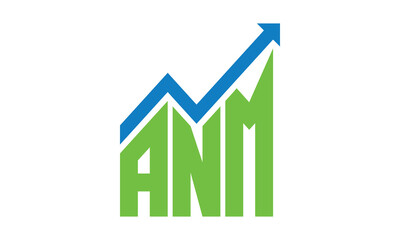 ANM financial logo design vector template.	