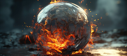 fireball energy, elemental 116 - obrazy, fototapety, plakaty