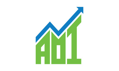 AOI financial logo design vector template.	