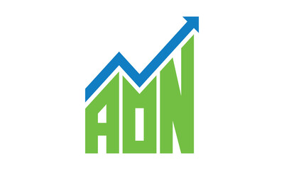 AON financial logo design vector template.	