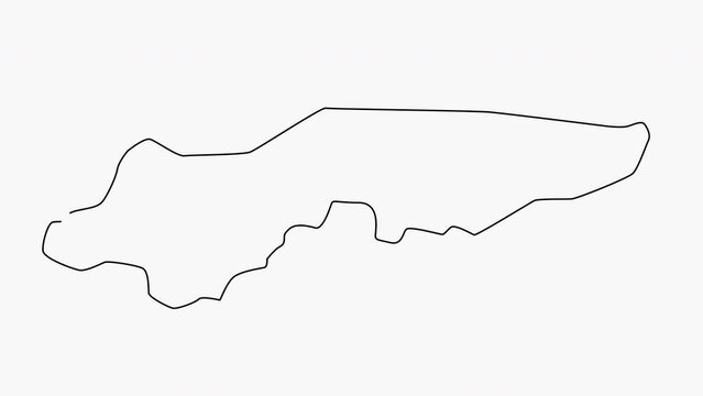sketch map of Lahad Datu in Malaysia